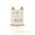 Pet Supplies White Ceramic Cat Shaped Container